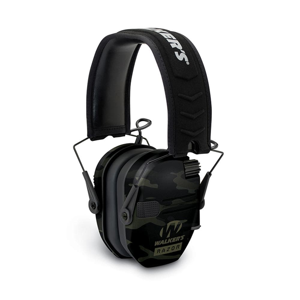 Walker's Razor Slim Shooter Folding Electronic Muff--Camo Grey