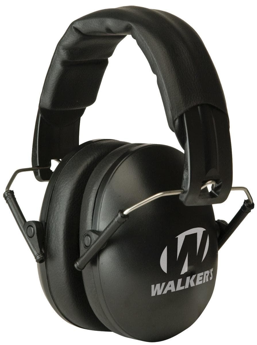 Walker's Small Passive Folding Ear Muffs- Black 23dB NRR