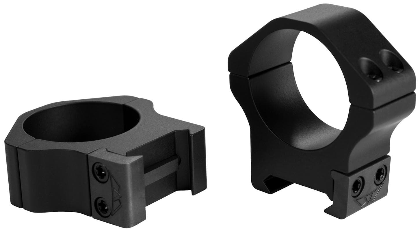 Warne 2-Piece Maxima Horizontal Fixed Scope Rings 30mm PA Low - Matte Black