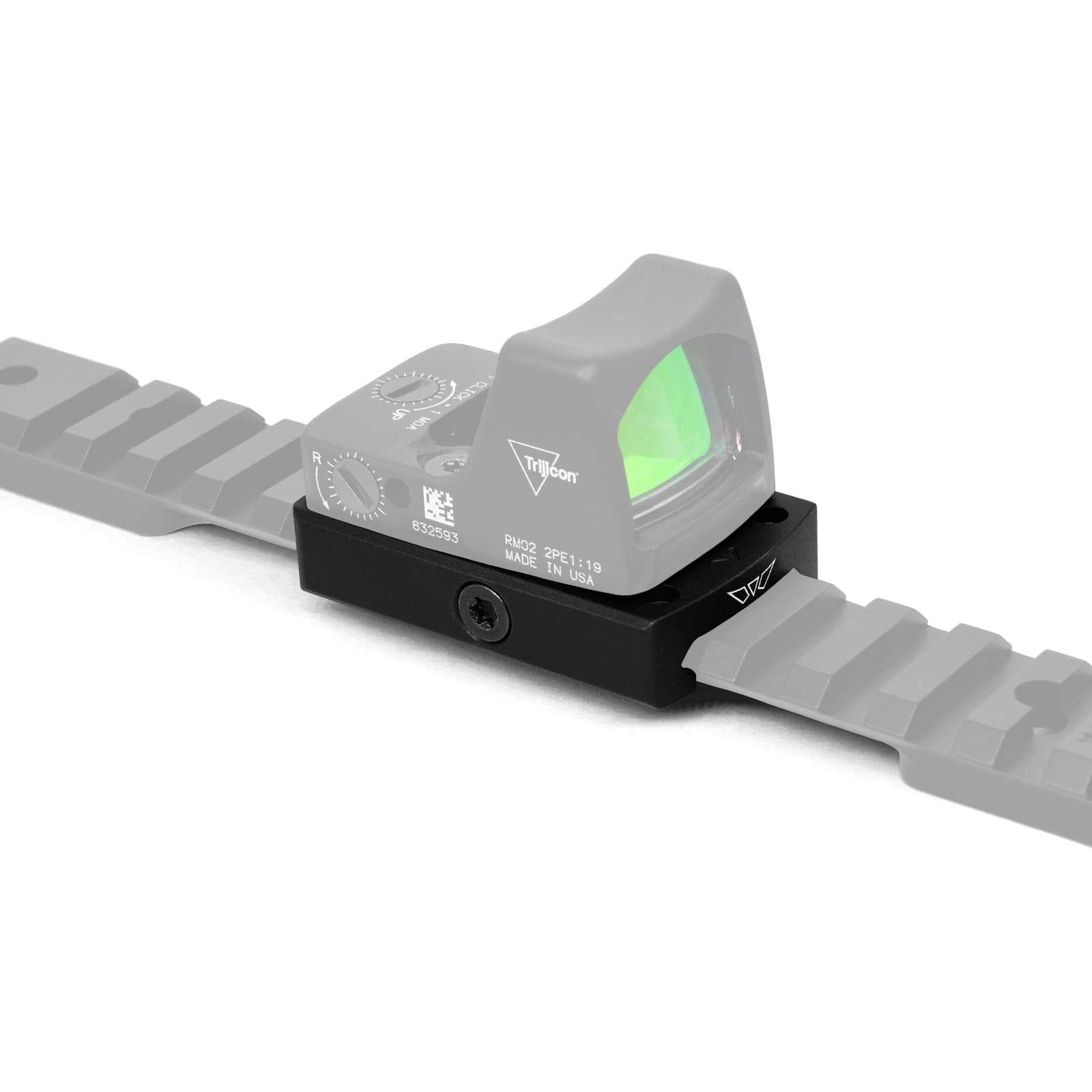 Warne Red Dot Riser Low Pro Reflex Mount - Black