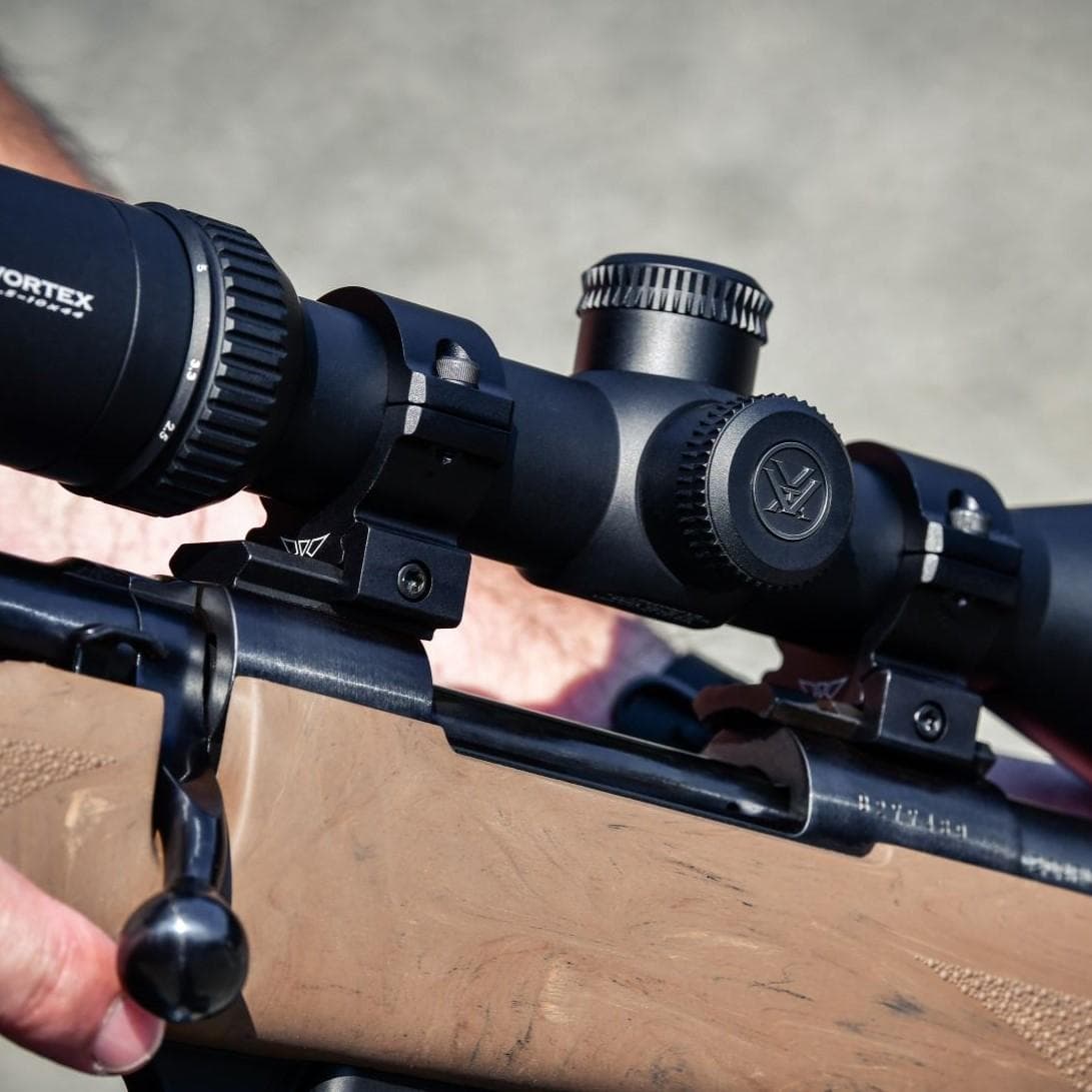 Warne Vapor 2-Piece Horizontal Scope Rings 1" Low Matte