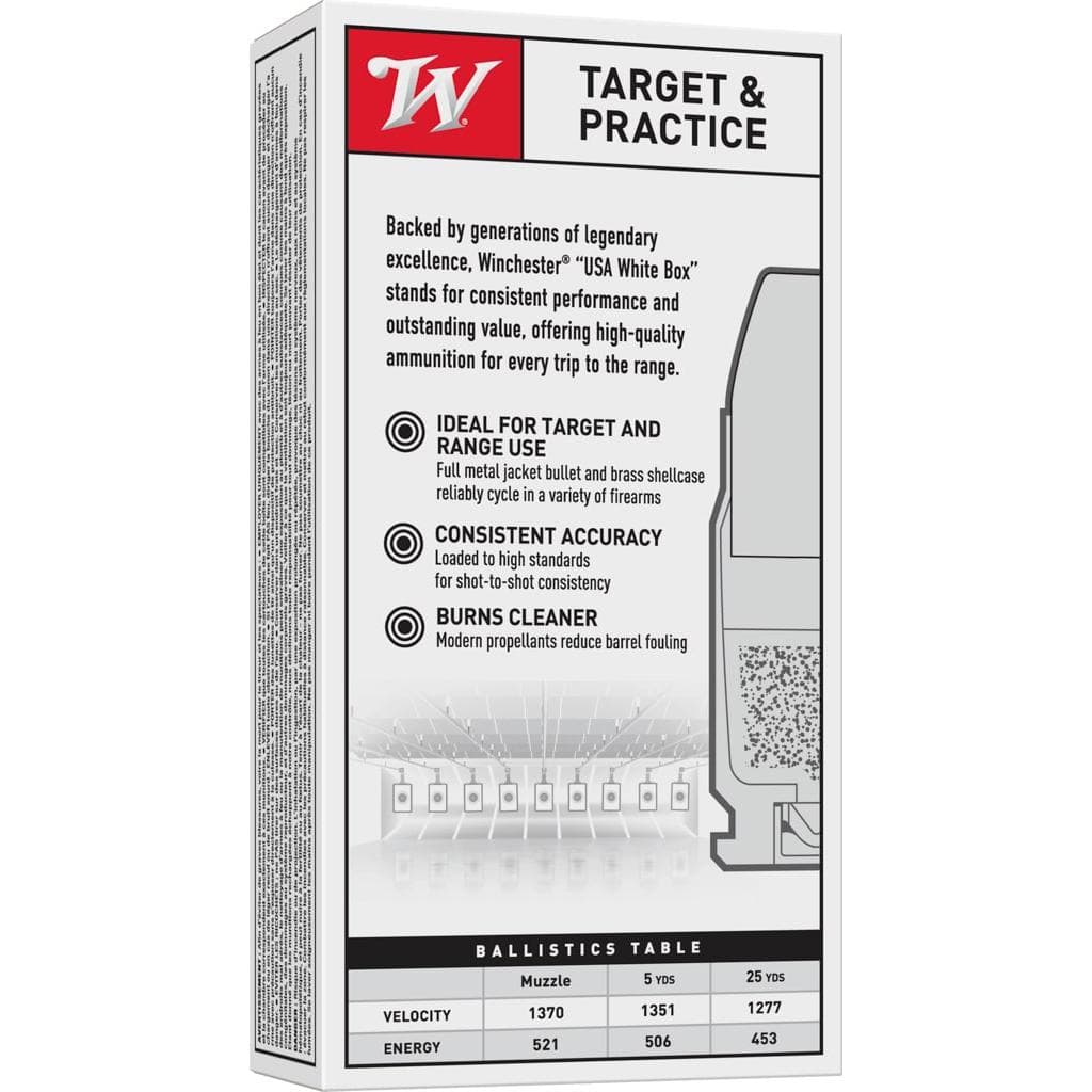 Winchester USA Handgun Ammunition .357 SIG 125 gr FMJ-FP 50/ct