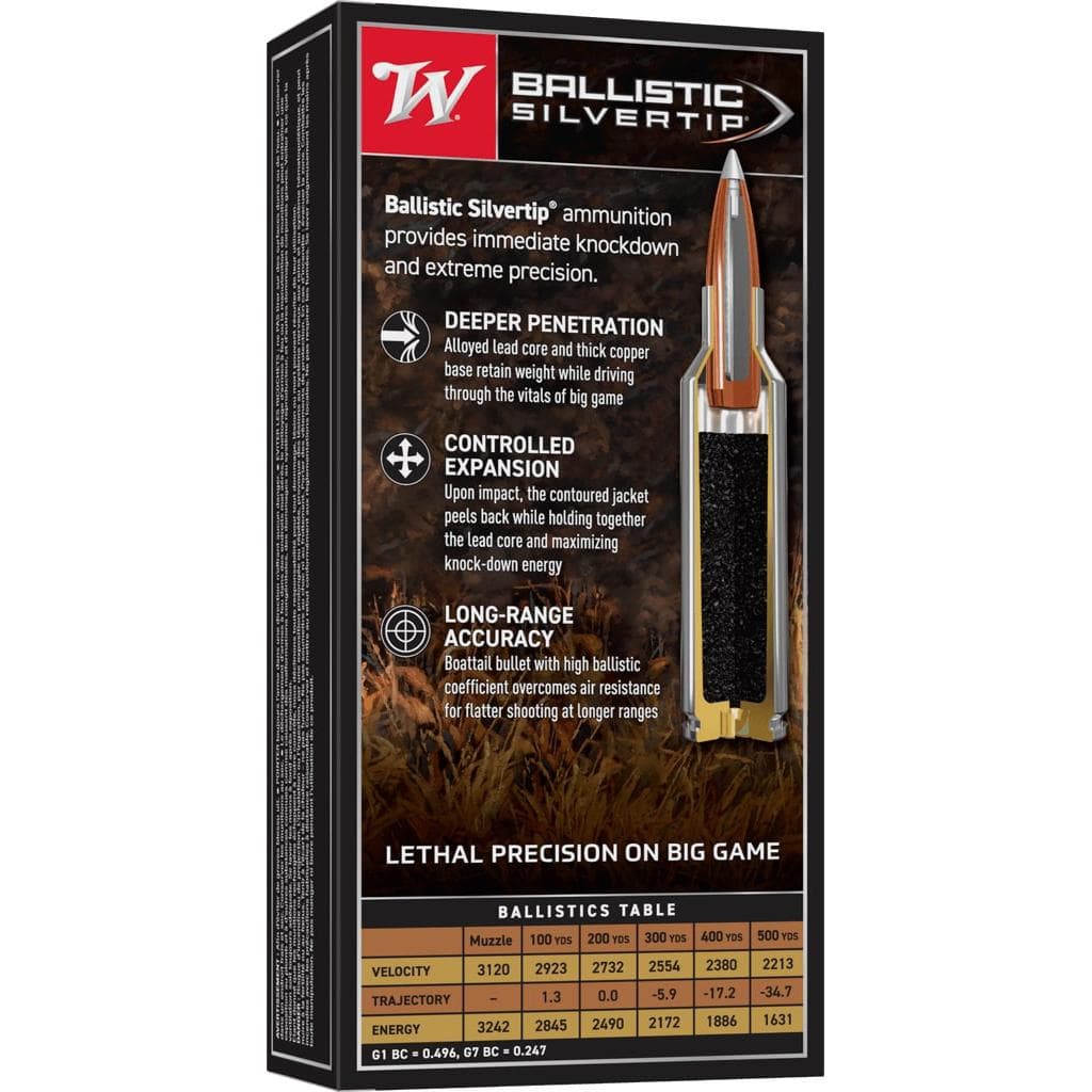 Winchester Ballistic Silvertip Rifle Ammunition .270 WSM 150 gr. PT 3120 fps 20/ct