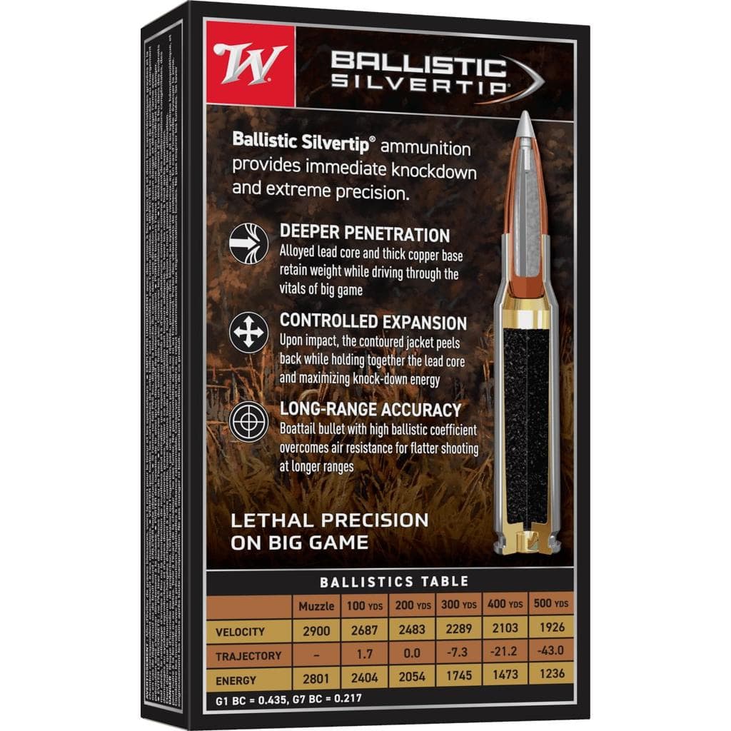 Winchester Ballistic Silvertip Rifle Ammunition .30-06 Sprg 150 gr. PT 2900 fps 20/ct