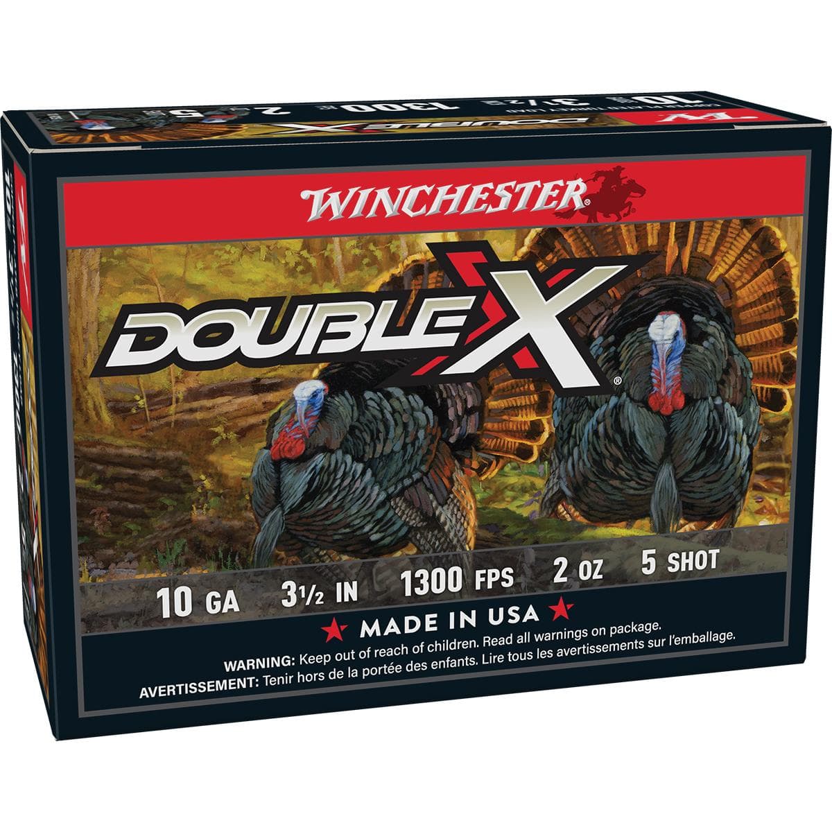 Winchester Double X Turkey Load 10 ga 3-1/2" MAX 2 oz #5 1300 fps 10/ct