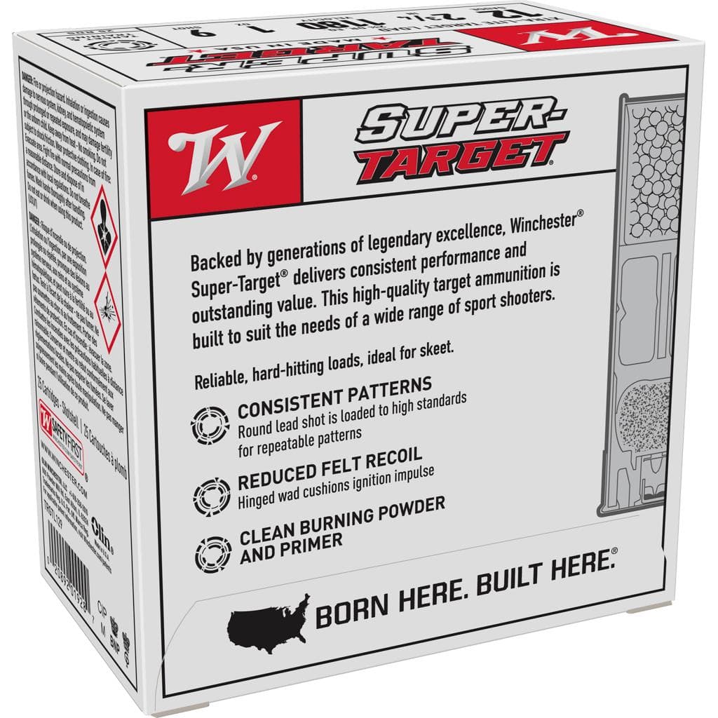 Winchester SuperTarget Shotshells 12 ga 2-3/4" 1 oz 1180 fps #9 25/ct