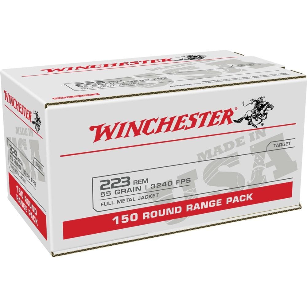 Winchester USA Lake City Rifle Ammunition .223 Rem 55 gr. FMJ 3240 fps 150/ct