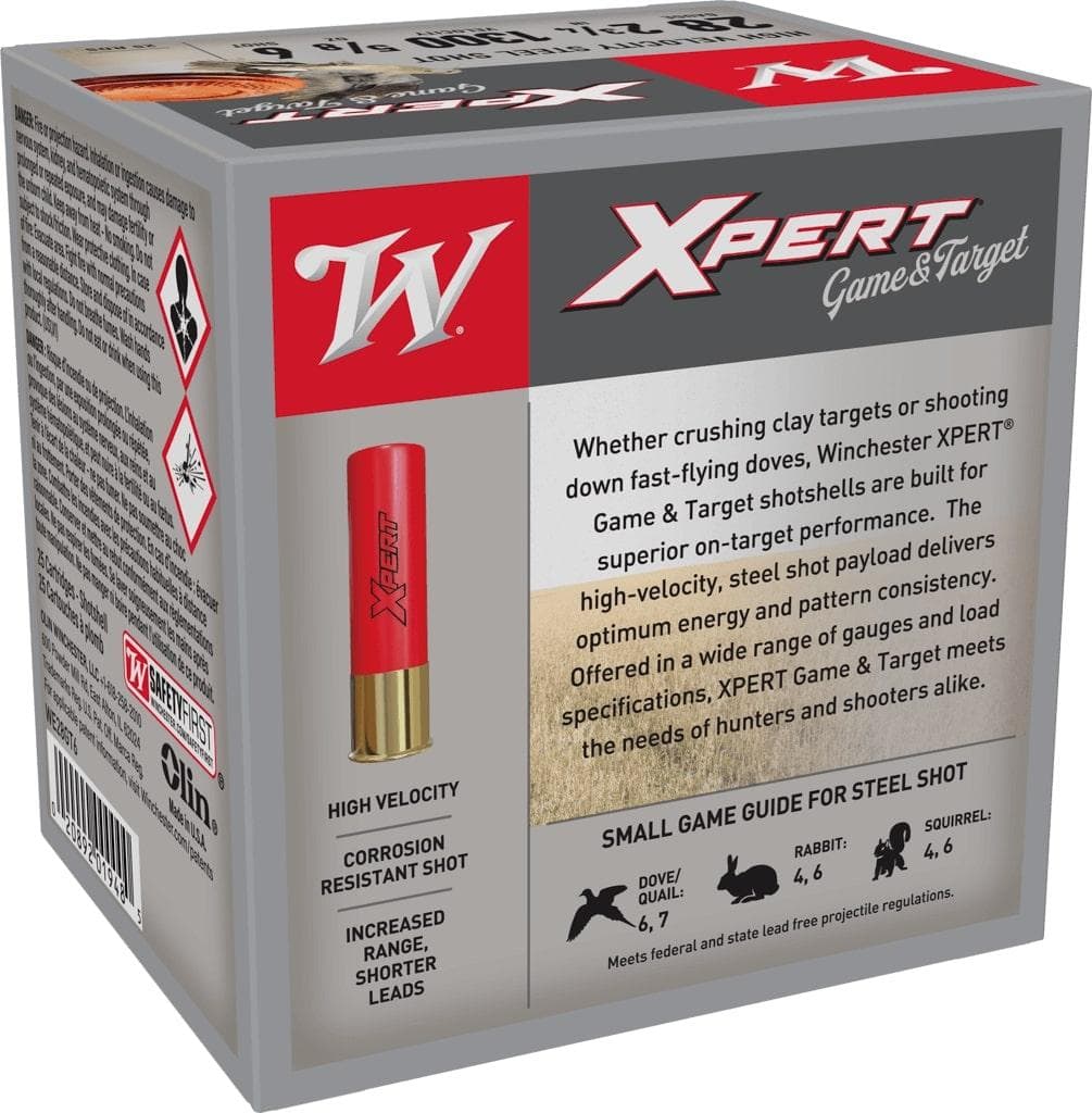 Winchester Xpert Steel Shotshells 28 ga 2-3/4" 5/8 oz 1300 fps #6 25/ct