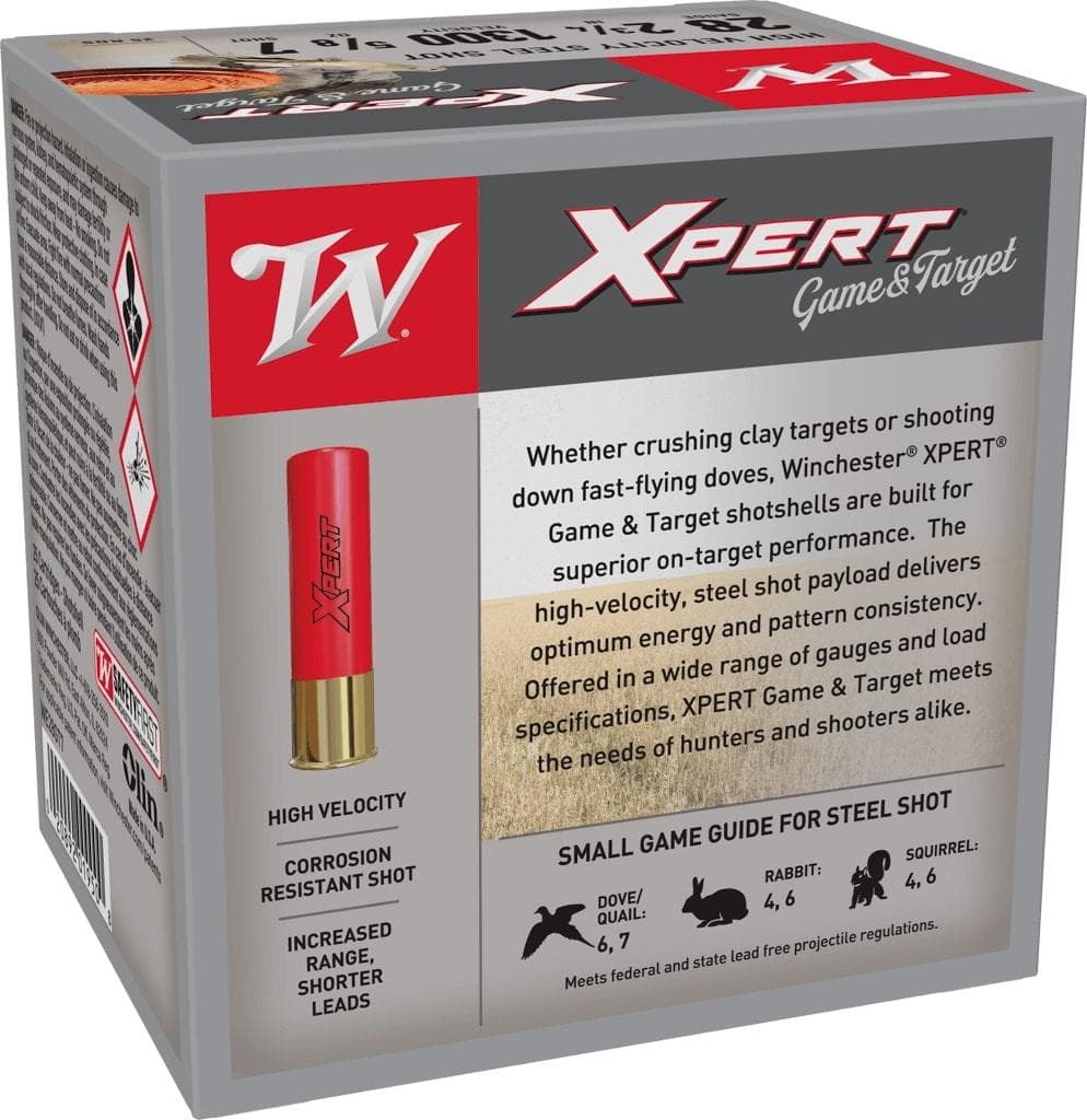 Winchester Xpert Steel Shotshells 28 ga 2-3/4" 5/8 oz 1300 fps #7 25/ct