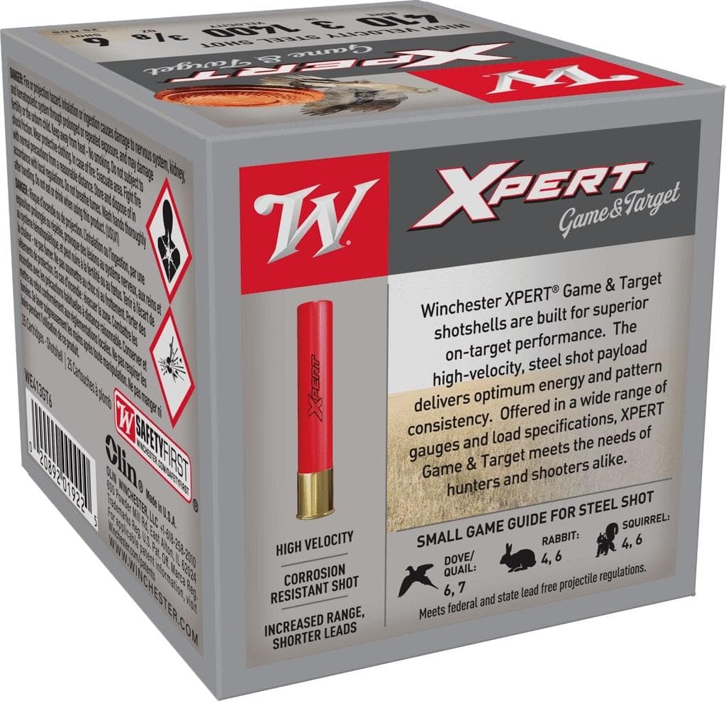 Winchester Xpert Steel Shotshells .410 ga 3" 3/8 oz 1400 fps #6 25/ct