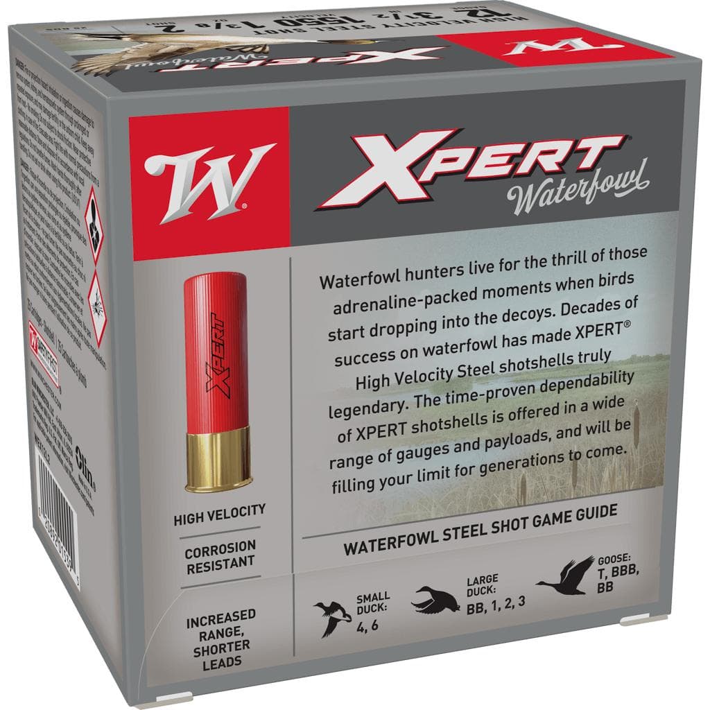 Winchester Xpert High Velocity Steel Shotshells 12 ga 3-1/2" 1-3/8 oz 1550 fps #2 25/ct