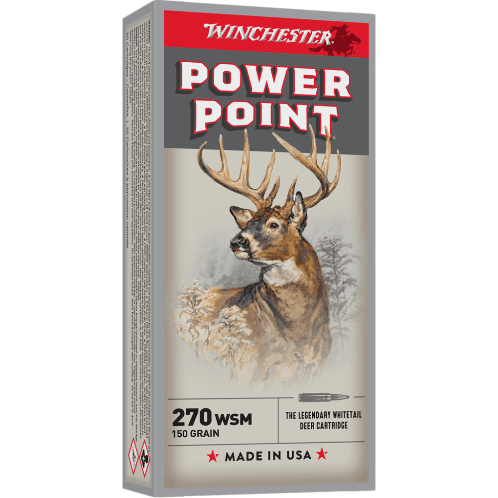 Winchester Super-X Power Point Rifle Ammunition .270 WSM 150 gr. PSP 3150 fps 20/ct