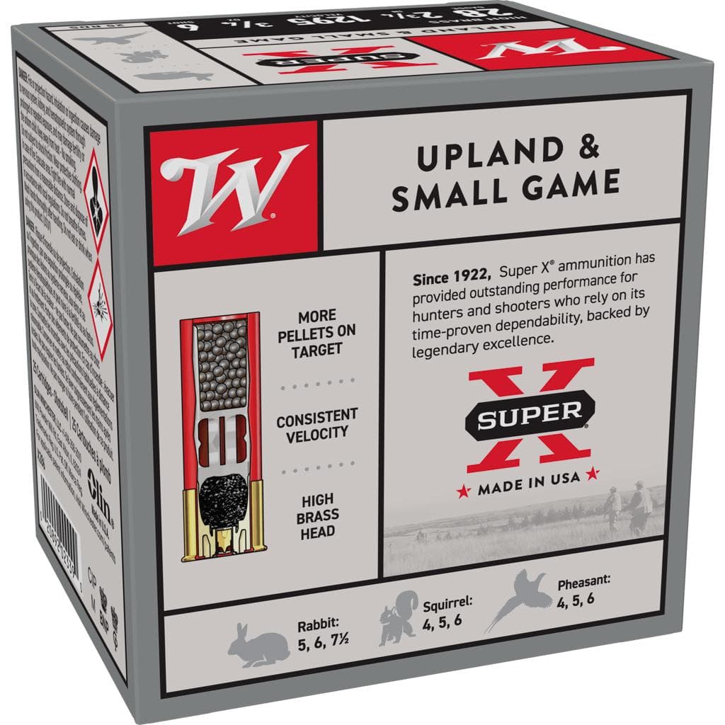 Winchester Super-X High Brass Game Shotshells 28 ga. 2-3/4" 3/4oz 1295 fps #6 25/ct