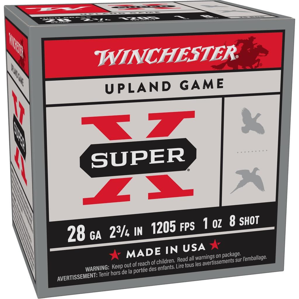 Winchester Super-X Game Shotshells 28 ga 2-3/4" 1 oz 1205 fps #8 25/ct