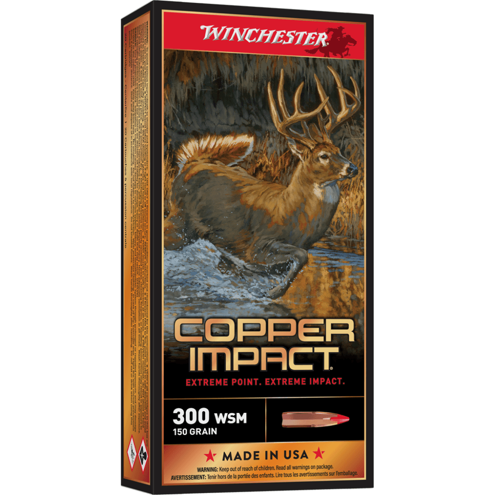 Winchester Copper Impact Rifle Ammunition 300 WSM 150 gr. BT 3200 fps 20/ct
