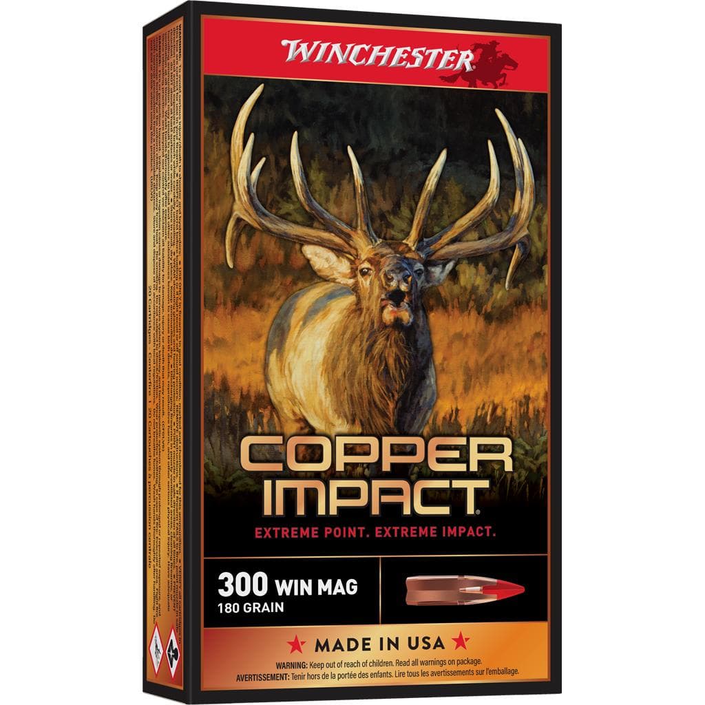 Winchester Copper Impact Rifle Ammunition 300 WSM 180 gr. BT 2900 fps 20/ct