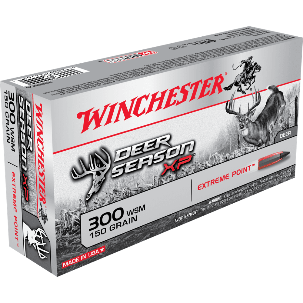 Winchester Deer Season XP Rifle Ammunition 300 WSM 150 gr. PT 3260 fps 20/ct