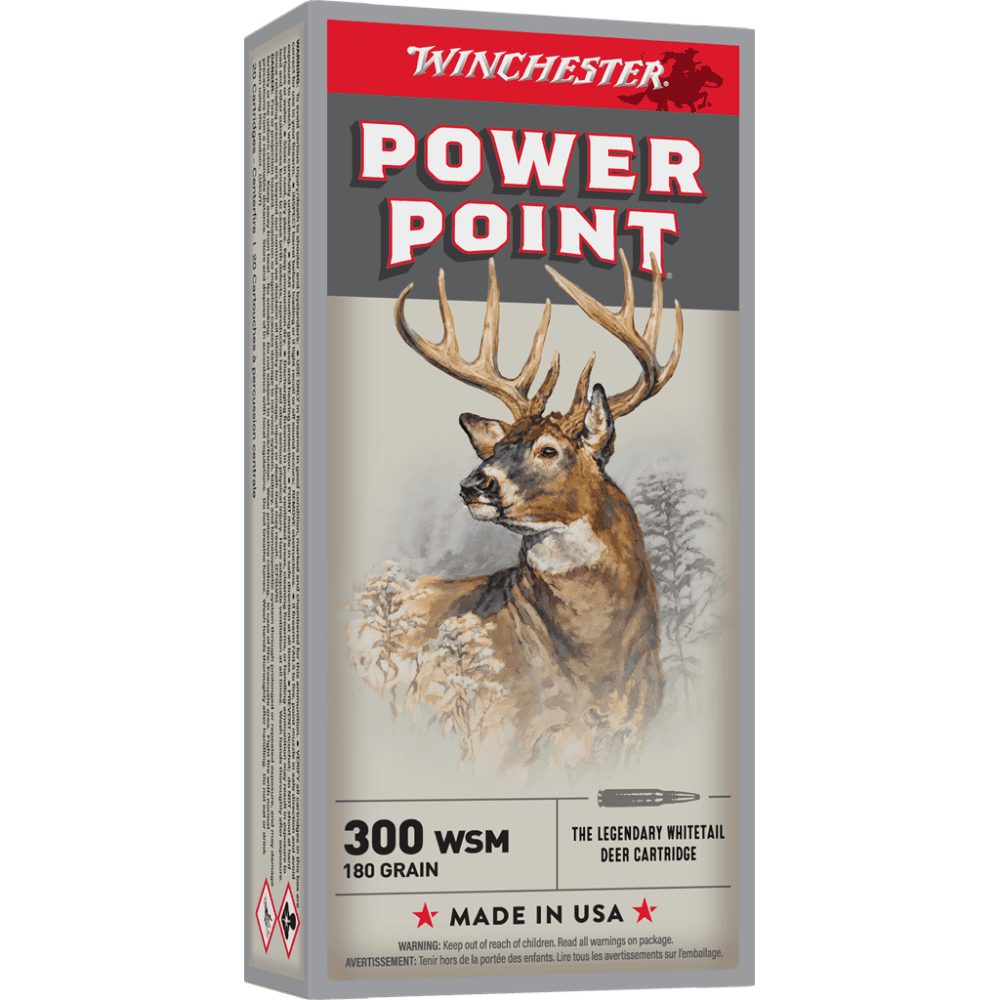 Winchester Super-X Power Point Rifle Ammunition .300 WSM 180 gr. PSP 2970 fps 20/ct