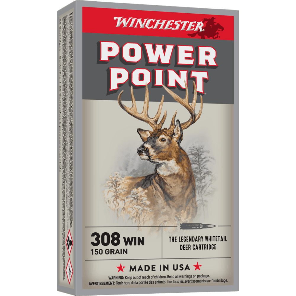 Winchester Super-X Power Point Rifle Ammunition .308 Win 150 gr. PSP 2820 fps 20/ct