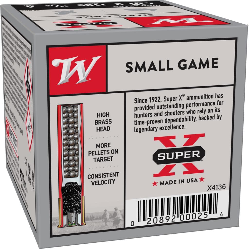 Winchester Super-X High-Brass Shotshells .410 ga 3" 11/16 oz 1135 fps #6 25/ct