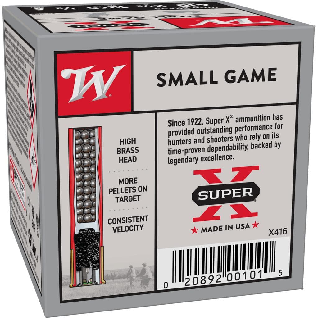 Winchester Super-X High-Brass Shotshells .410 ga 2-1/2" 1/2 oz 1245 fps #6 25/ct