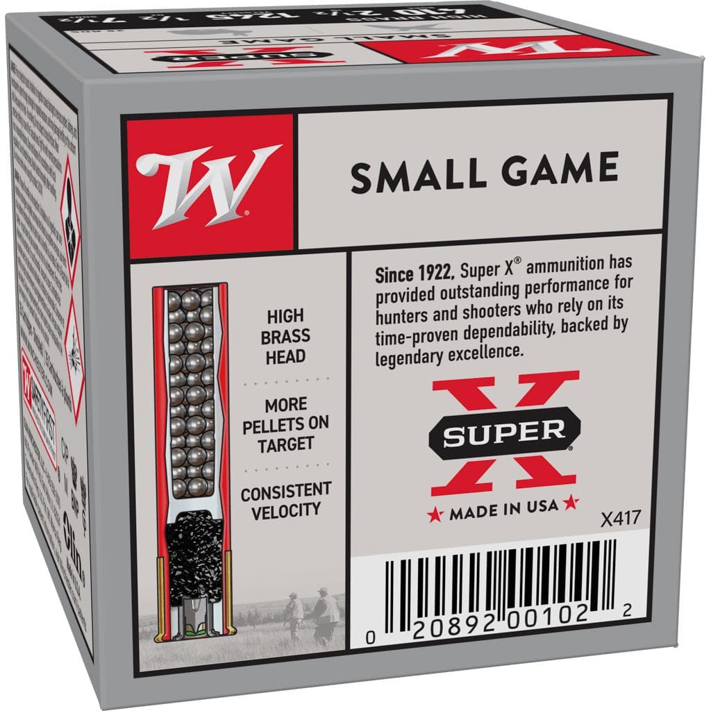 Winchester Super-X High-Brass Shotshells .410 ga 2-1/2" 1/2 oz 1245 fps #7.5 25/ct