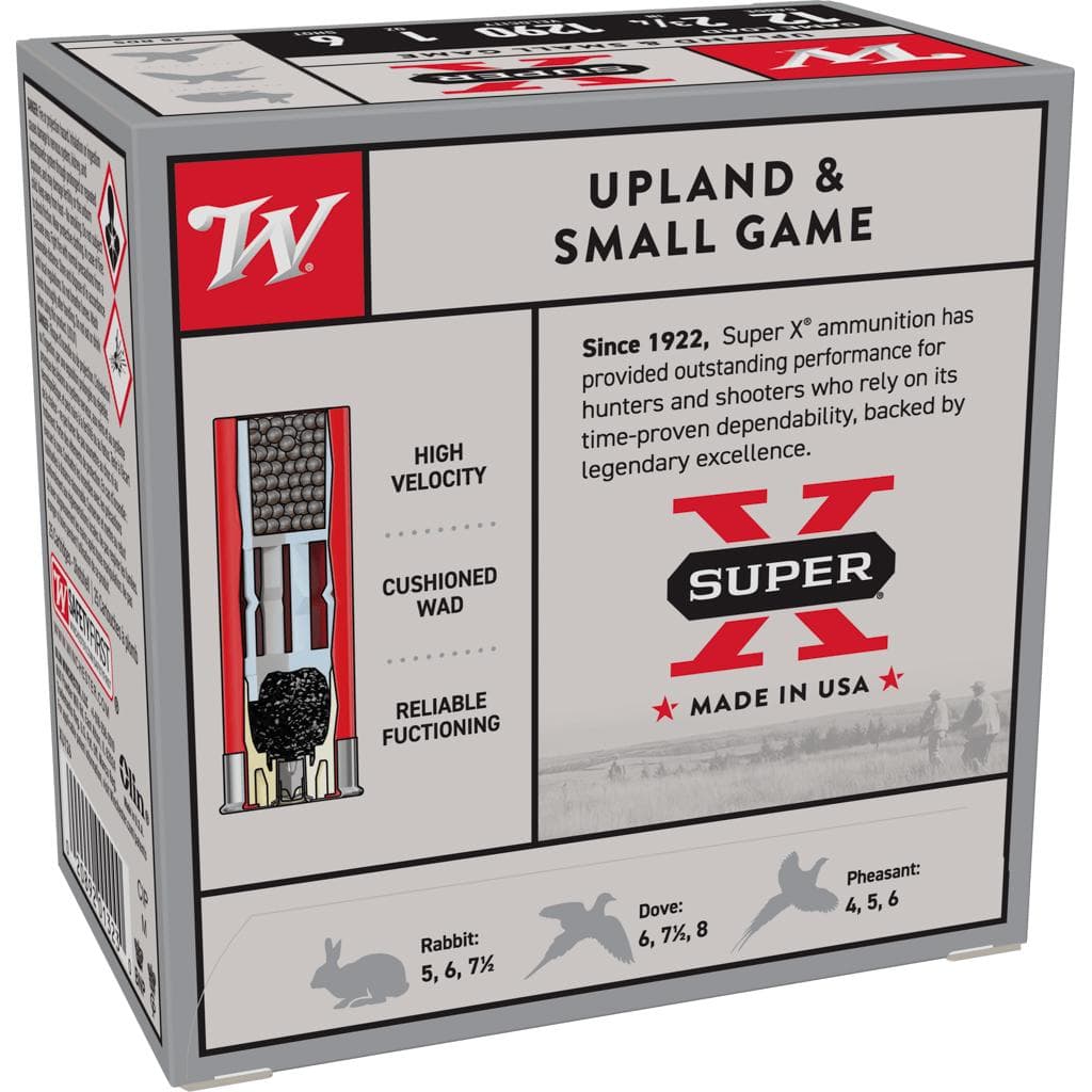 Winchester Super-X Game Shotshells 12 ga 2-3/4" 1 oz 1290 fps #6 25/ct