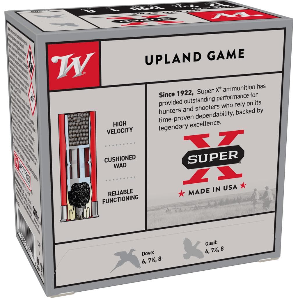 Winchester Super-X Game Shotshells 12 ga 2-3/4" 1 oz 1290 fps #8 25/ct