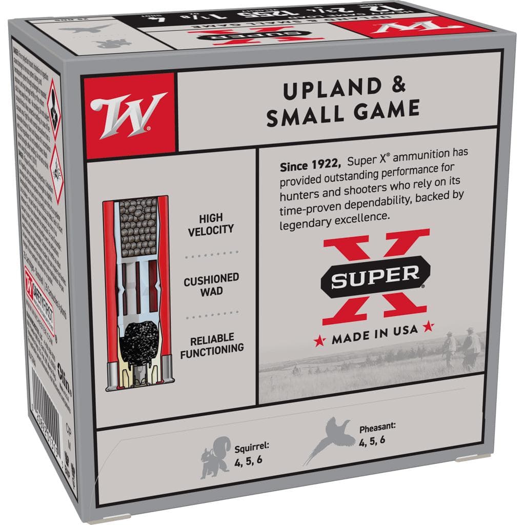 Winchester Super-X Heavy Game Shotshells 12 ga 2-3/4" 1-1/8 oz 1255 fps #4 25/ct