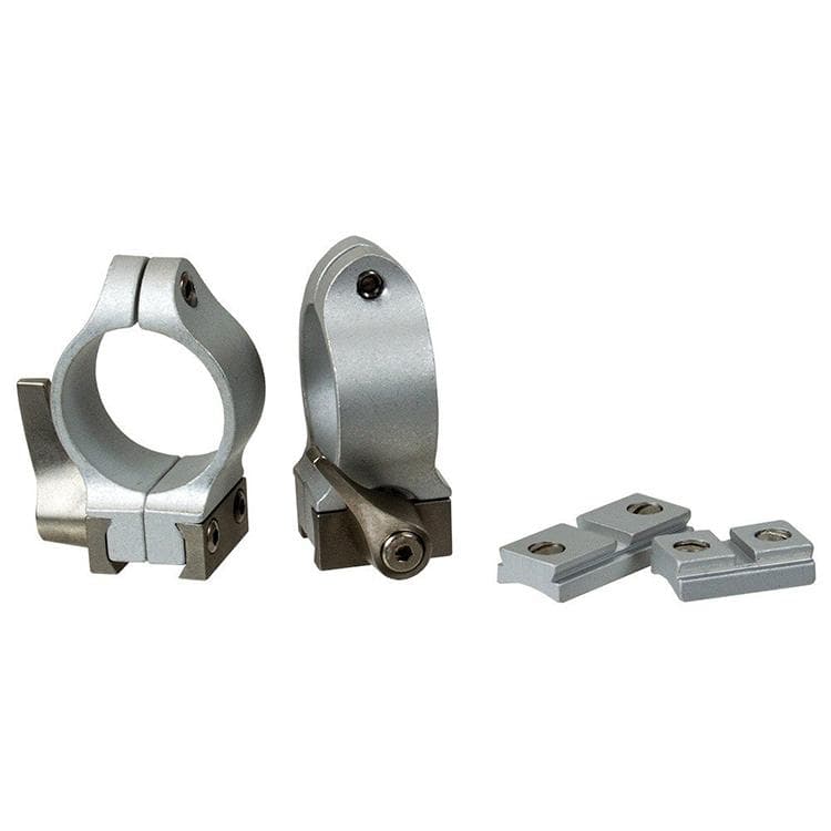 Muzzleloading Systems QuickLever Rings & Base Set - W Series 1" Medium Silver