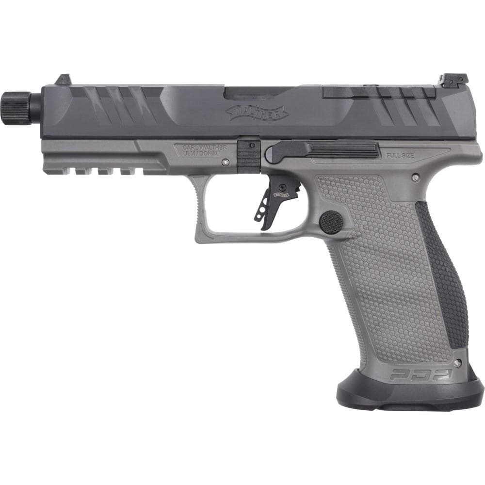 Walther PDP Pro Full Size Handgun 9mm Luger 18rd Magazine 5.7" Threaded Barrel Tungsten Grey Optics Ready