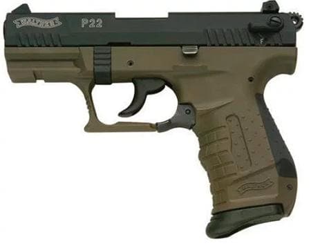 Walther P22 Handgun CA Compliant .22LR 10rd Magazine 3.42" Barrel Military