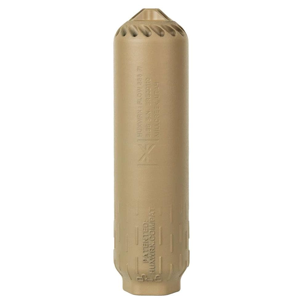 Huxwrx Flow 556 TI Flash Cap Suppressor with Flash Hider 1/2x28 FDE
