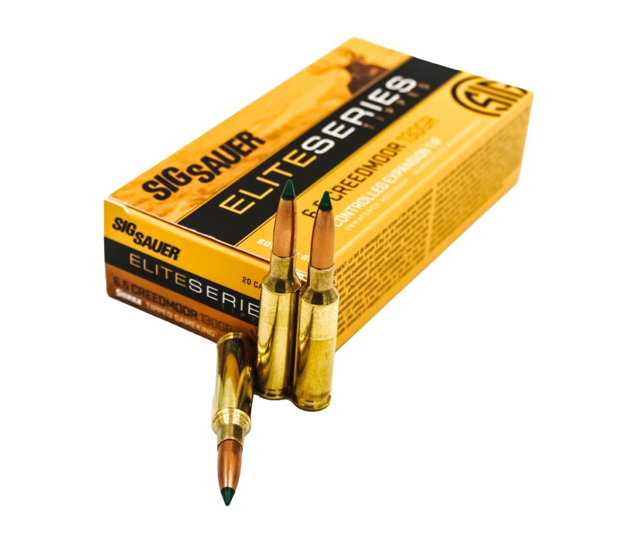 Sig Sauer Elite Hunting Rifle Ammunition 6.5 Creedmoor 130gr Tipped 2950 fps 20/ct