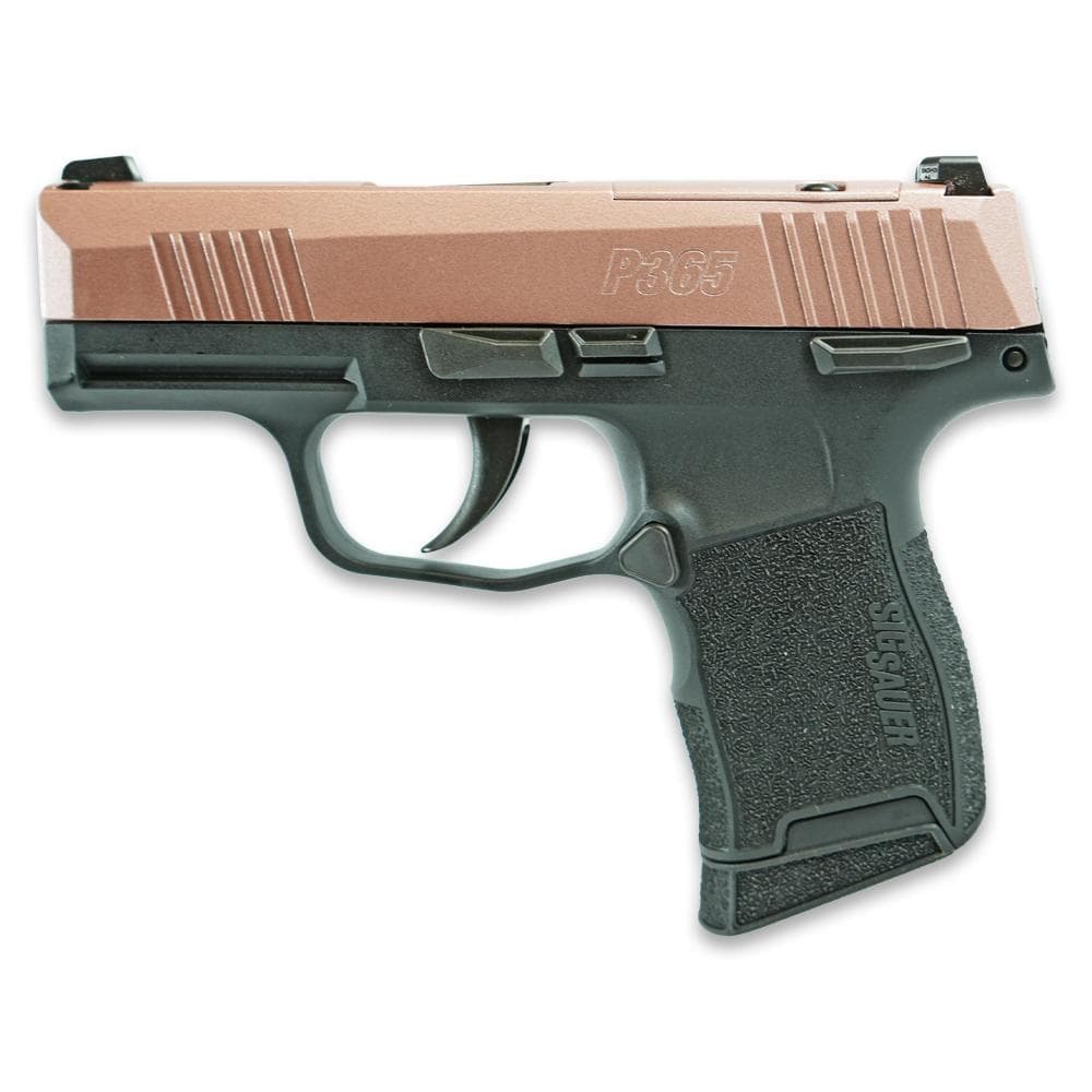 Sig Sauer Exclusive "Rose Sparkle Slide" P365-380 Handgun 380 Auto 10rd Magazine 3.1" Barrel Black Manual Safety
