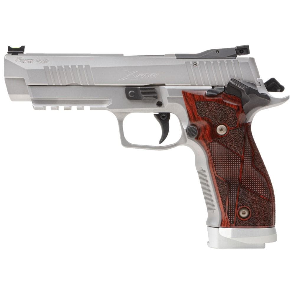 Sig Sauer P226 X-Five Classic Handgun 9mm Luger 20rd Magazines (3) 5" Barrel Silver with Wood Grips Optic Ready