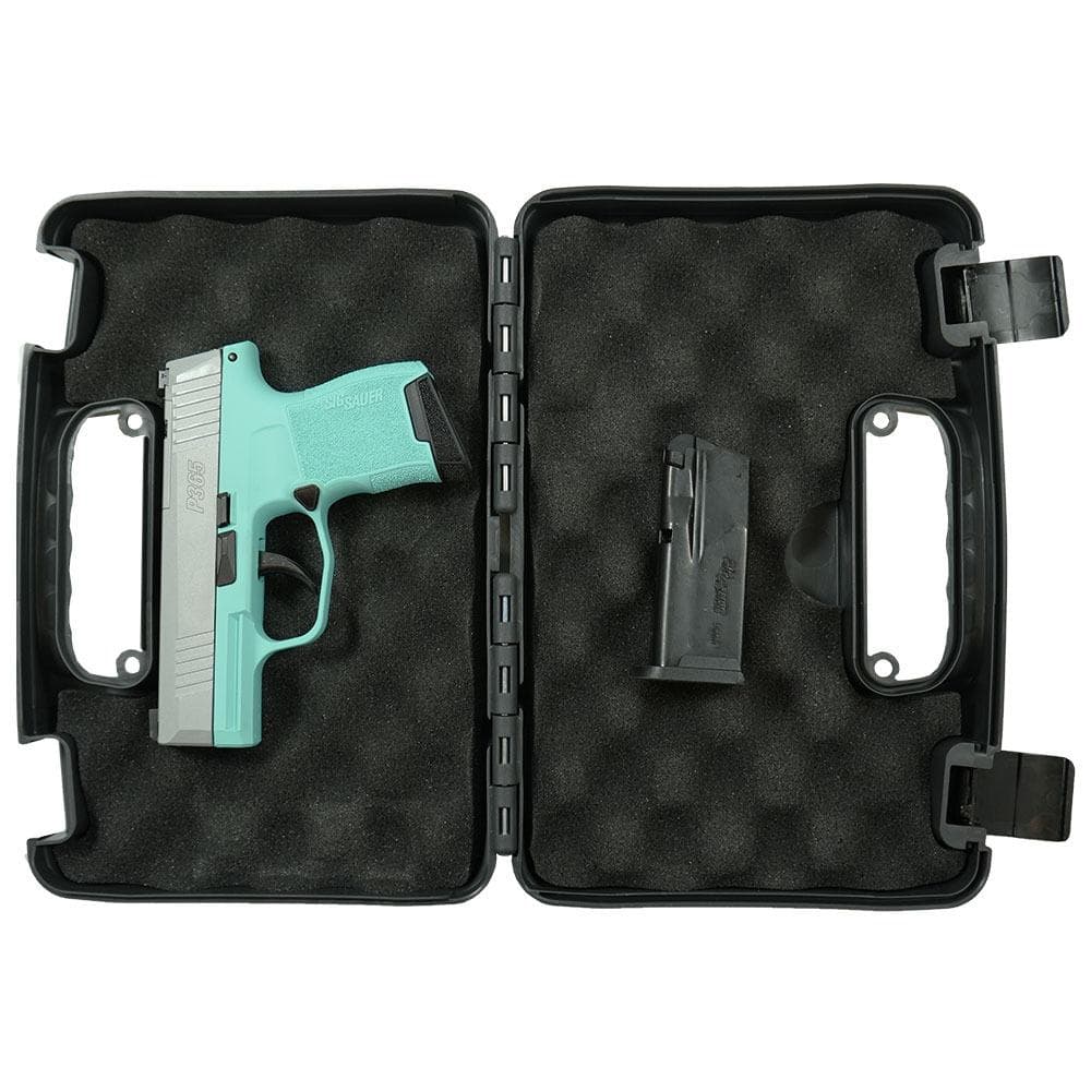 Sig Sauer "Silver Slide/Robin's Egg Blue Frame" P365 Optic Ready Handgun 9mm Luger 10rd Magazines(2) 3.1" Barrel X-RAY 3 Sights