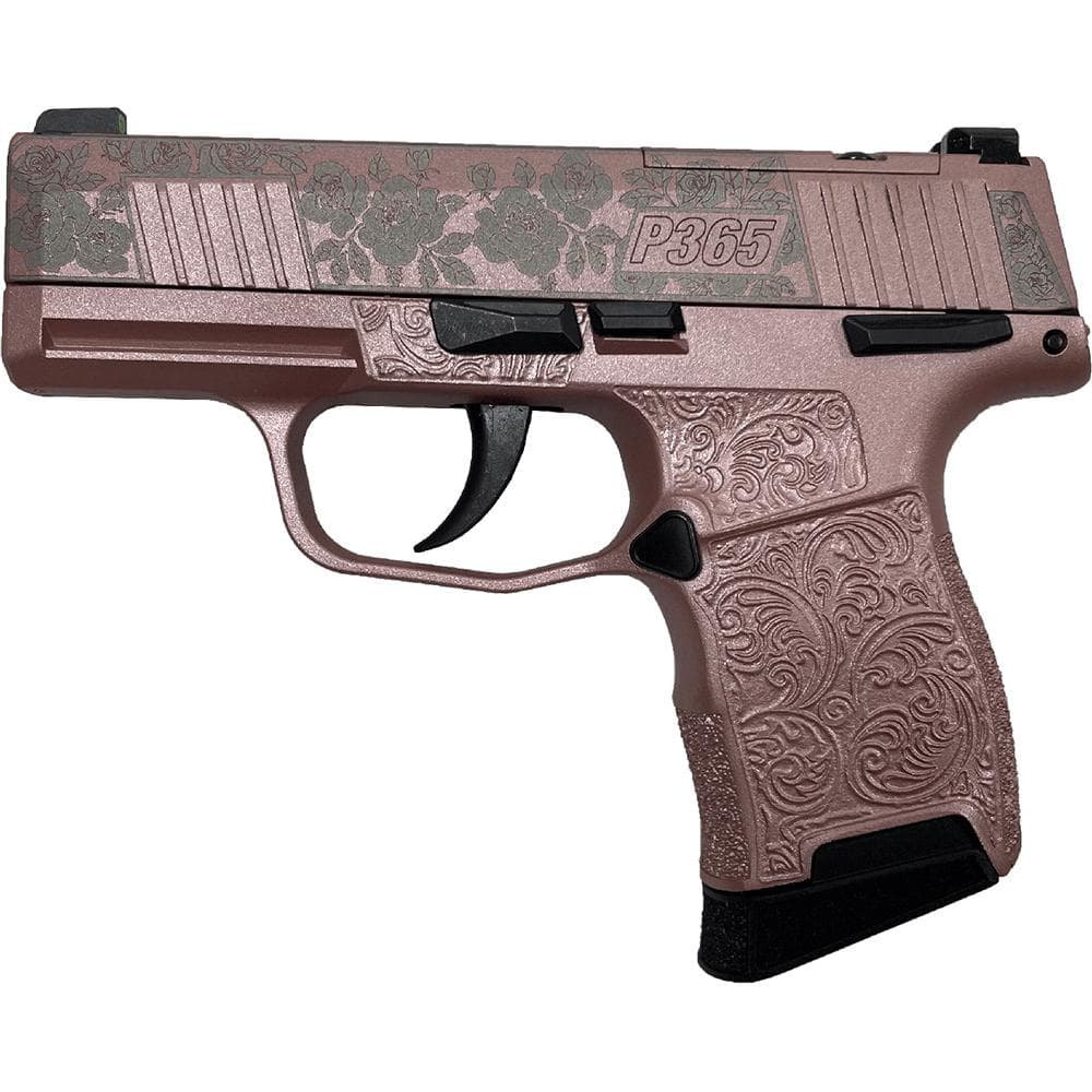 Sig Sauer "Gun & Roses" P365 Optic Ready Handgun 9mm Luger 10rd Magazines(2) 3.1" Barrel X-RAY 3 Sights Manual Safety