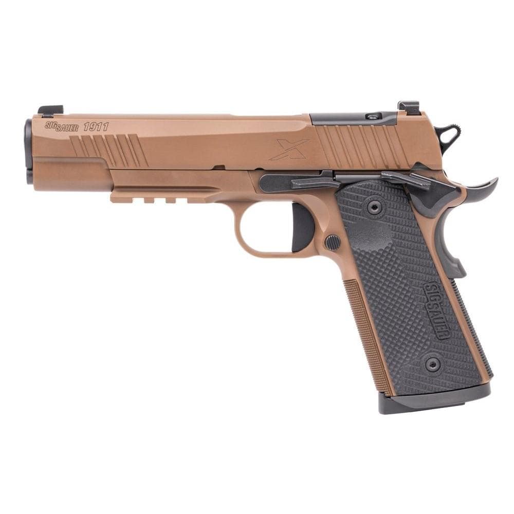 Sig Sauer 1911 X-Series Full Size Handgun .45 Auto 8rd Magazine(2) 5" Barrel Coyote Tan PVD