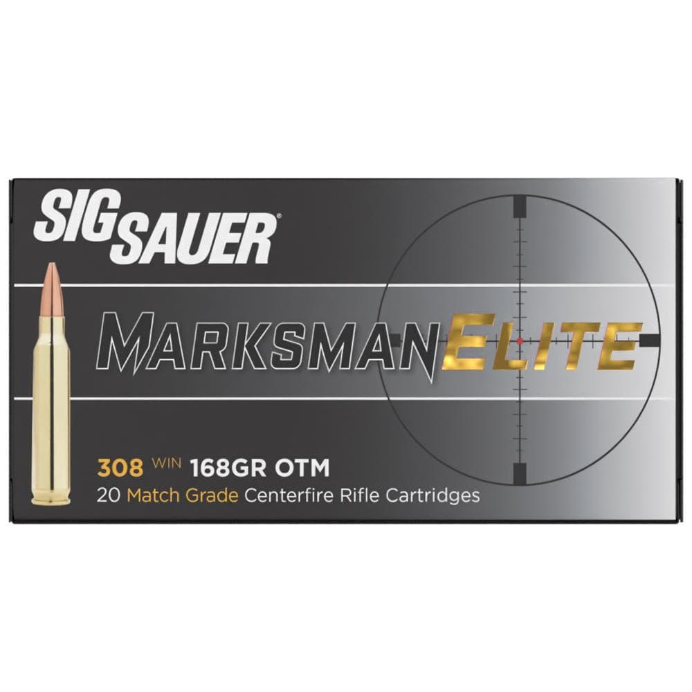 Sig Sauer Elite Match Rifle Ammunition .308 Win 168gr OTM 2700 fps 20/ct