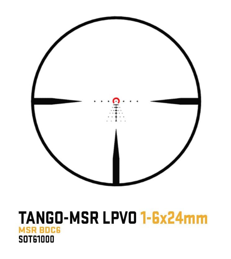 Sig Sauer Tactical Tango-MSR LPVO Rifle Scope 1-6x24 Illum MSR BDC6 incl/ Alpha MSR Mount Black