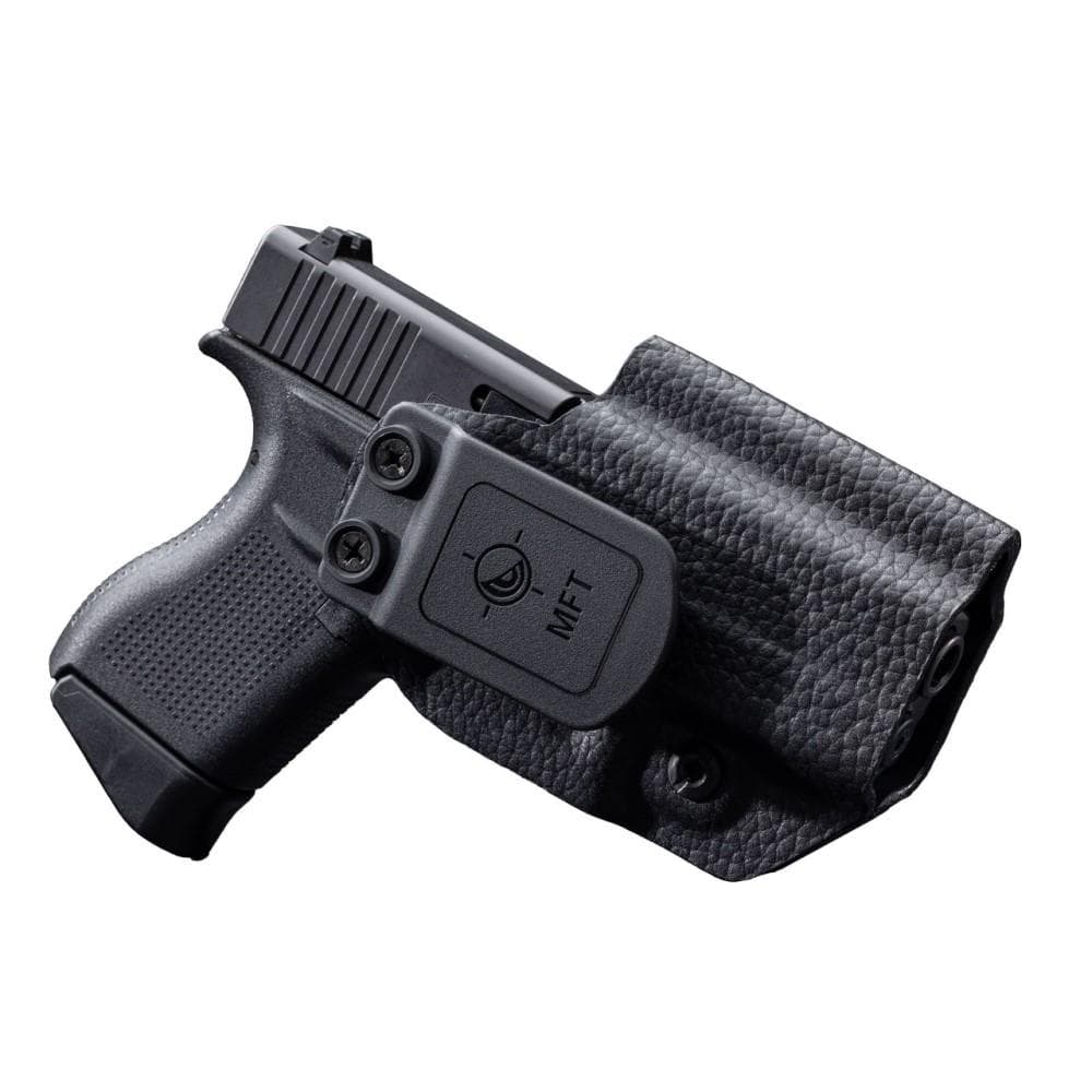 Mission First Tactical Leather Hybrid IWB/OWB Holster for Glock 43/43x Black Ambi