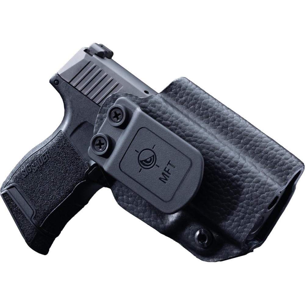 Mission First Tactical Leather Hybrid IWB/OWB Holster for Sig Sauer P365-XMacro Black Ambi