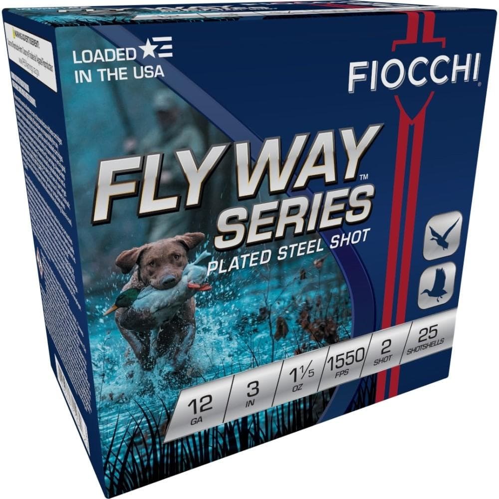 Fiocchi Flyway Steel Shotshells 12 ga 3" 1-1/5oz 1550 fps #2 25/ct