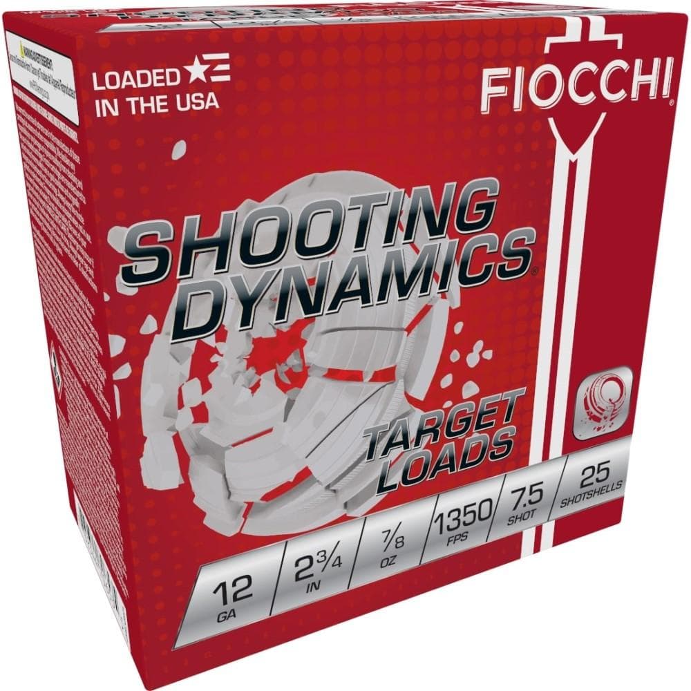 Fiocchi Shooting Dynamics Shotshells 12 ga 2-3/4" 7/8oz 1350 fps #7.5 25/ct
