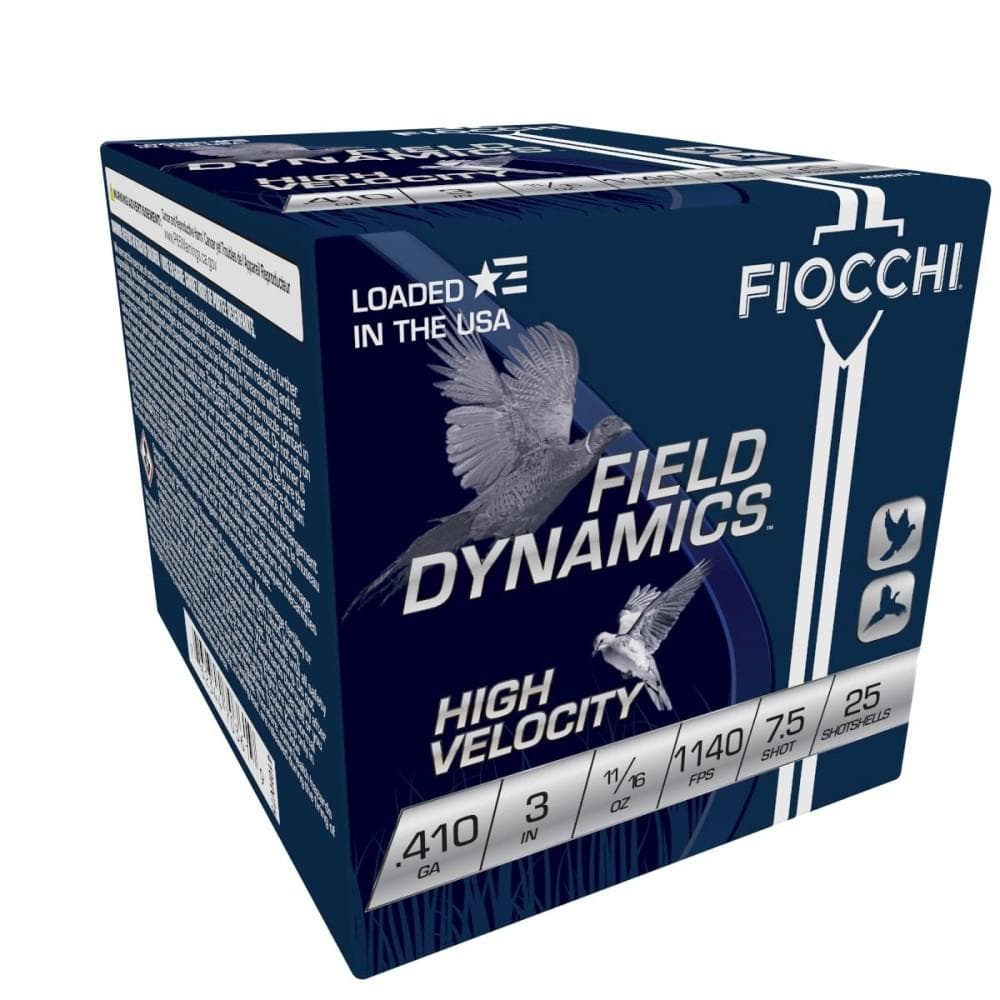 Fiocchi High Velocity Shotshells .410ga 3" #7.5-Shot 11/16oz. 25/ct