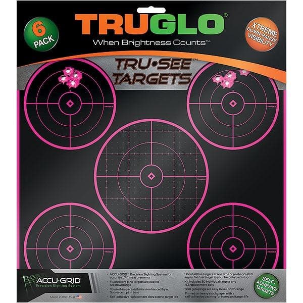 TARGET 5-BULL 12X12 PNK 6PK