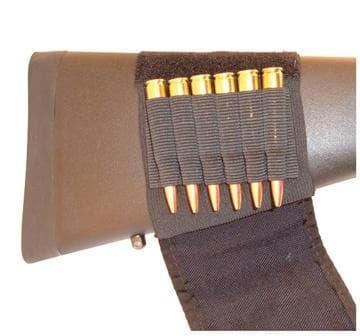 Grovtec Buttstock Cartridge Shell Holder Rifle with Flap Brown