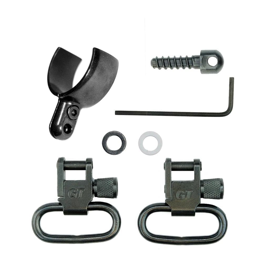 Grovtec Two Piece Barrel Band Swivel Sets .585 - .635 Diameter Black 2/ct