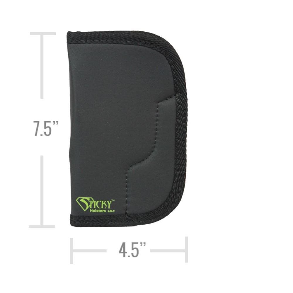 Sticky Holsters Large Sticky Pocket Holster for 4" Revolvers Grey Ambi